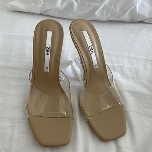 Brand new without tags Zara pvc and clear heels